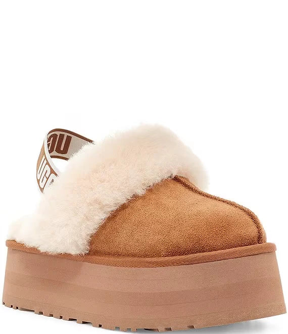 UGG Funkette Platform Brown | כפכפי אגג