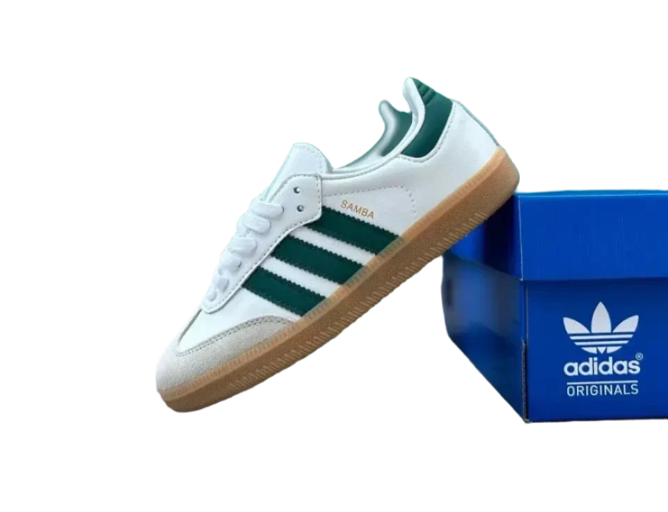 Adidas Samba OG White Collegiate Green Gum | אדידס סמבה