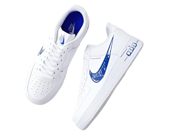 Air Force 1 Low Sketch Blue Swoosh | איירפורס נמוכות